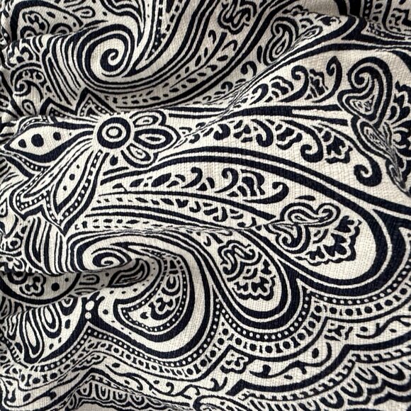 Tommy Hilfiger Pullover Skirt Size 4 Stretchy Waist Pockets Paisley Navy Blue & - Picture 12 of 13